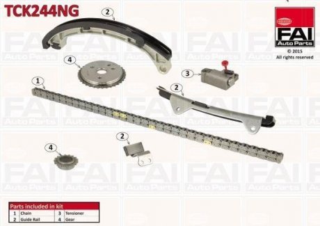 Комплект цепи привода распредвала Fischer Automotive One (FA1) TCK244NG