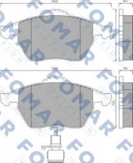 Гальмівні колодки FOMAR FO 495781 (фото 1)