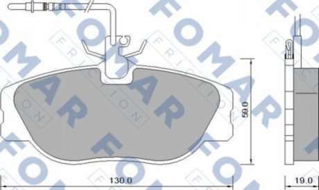Гальмівні колодки, дискове гальмо (набір) FOMAR FO 629081 (фото 1)