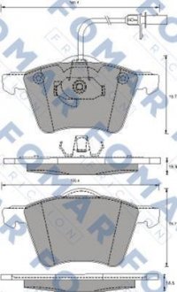 Тормозные колодки, дисковый тормоз (набор) FOMAR FO691281