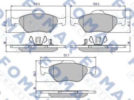 Колодки тормозные дисковые FOMAR FO 800281