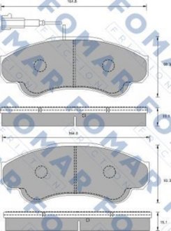 Гальмівні(тормозні) колодки FOMAR FO909881