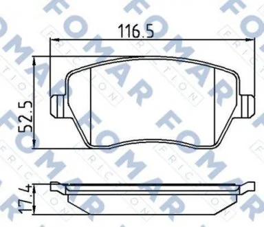 Колодки гальмівні дискові FOMAR FO 921181