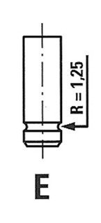 Клапан IN Peugeot 1.1 TU1 36.7X7X112.8 FRECCIA R4230/S