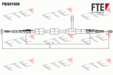 Трос ручного тормоза FTE FBS01006 (фото 1)