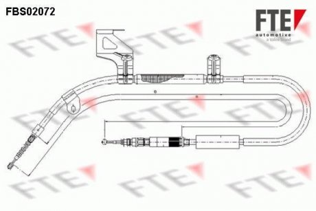 Трос ручного тормоза FTE FBS02072 (фото 1)
