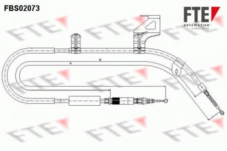 Трос ручного тормоза FTE FBS02073 (фото 1)