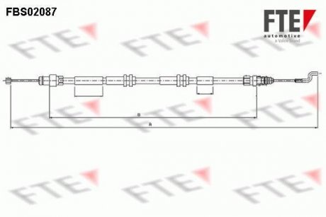 Трос ручного гальма FTE FBS02087 (фото 1)