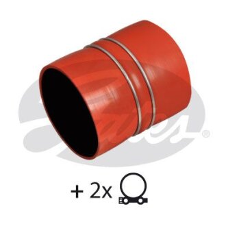 Шланг інтеркулера (100мм/100ммx120мм, помаранчевий, із хомутами) DAF 65, 65 CF, 75, 75 CF, 85, 85 CF, 95, 95 XF, F 1700, F 2100, F 2500, F 2800, F 2900, F 3200, F 3300 BE110C-XF355M 01.74- Gates 091041