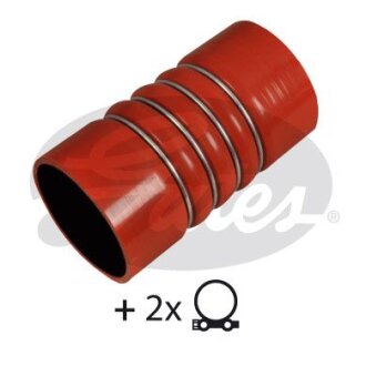 Шланг інтеркулера (90мм/90ммx172мм, помаранчевий, із хомутами) IVECO EUROCARGO I-III, EUROSTAR, EUROTECH MP, EUROTECH MT, EUROTRAKKER, TURBOTECH, IRISBUS CITYCLASS 8280.42S.TCA-F2BE3682C 01.90- Gates 091045