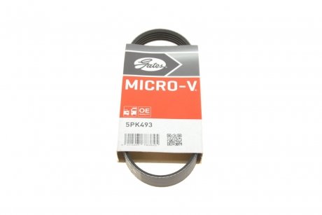 Поліклінові ремені Micro-V (Вир-во) Gates 5PK493 (фото 1)