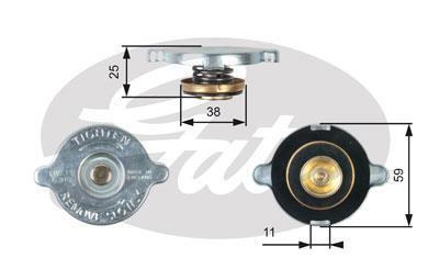 Кришка радіатора, 2.4D 75-96/Mazda 323 85-91 Gates RC122