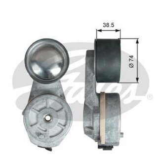 Натягувач поліклинового ременя VOLVO 7300, 7500, 7700, 7900, 8300, 8500, 8700, 8900, 9300, 9400, 9500, 9700, 9900, B11, B12, B13, B6, B7, B9 D11A-370-G9B300 01.91- Gates T38713