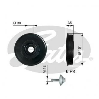 Ременный шкив Gates TVD1025A