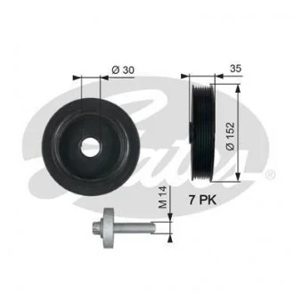 Ременный шкив Gates TVD1127A