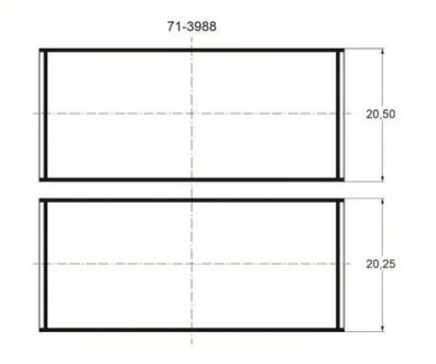 Вкладыши шатунные Glyco 71-3988/4 0.25