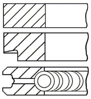 Комплект поршневых колец GOETZE ENGINE 0814830000 (фото 1)