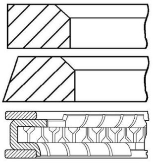 Комплект поршневых колец GOETZE ENGINE 0830680000 (фото 1)