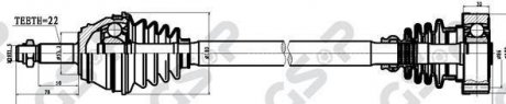 Приводной вал GSP 261009 (фото 1)