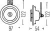 Звуковой сигнал HELLA 3AL002952861 (фото 2)
