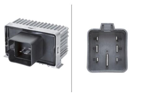 Контролер/реле свічок накалу OPEL ASTRA G, ASTRA G CLASSIC, ASTRA H, ASTRA H CLASSIC, ASTRA H GTC, COMBO, COMBO TOUR, CORSA C, FRONTERA B, MERIVA A, SIGNUM, SINTRA, VECTRA B 1.7D-2.2D 11.96- HELLA 4RV008188601