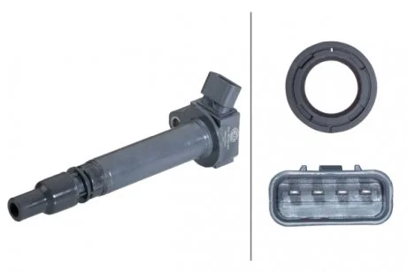 Котушка запалювання DAIHATSU CHARADE III, TOYOTA CELICA, COROLLA 1.0/1.3/1.8 03.87-08.07 HELLA 5DA358057201