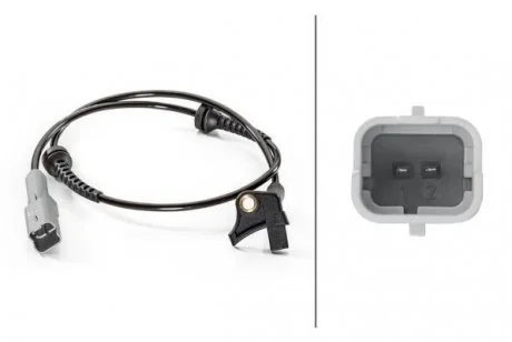 Датчик ABS передн лів/прав DS DS 4, DS 5 CITROEN C4, C4 I, C4 II, DS4, DS5 PEUGEOT 3008, 3008 I, 307, 308, 308 I, 5008, 5008 I, RCZ 1.2-2.0DH 08.00- HELLA 6PU012806331