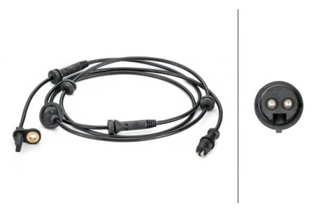 Датчик, кількість обертів колеса HELLA 6PU012806401 (фото 1)