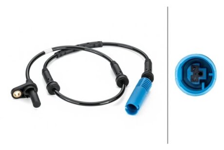 Датчик ABS передн Лів/Прав BMW 5 (E60), 5 (E61) 2.5/3.0/3.0D 12.01-12.10 HELLA 6PU012806421 (фото 1)