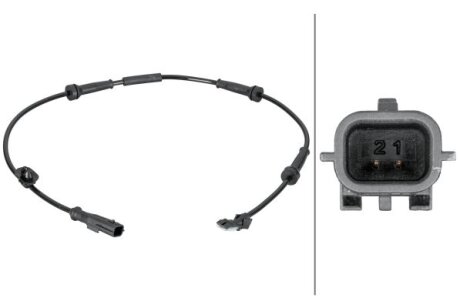 Датчик, кількість обертів колеса HELLA 6PU012806681