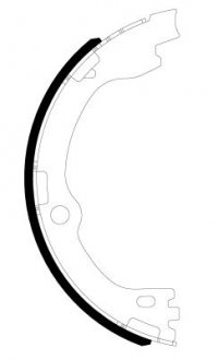 Колодки ручника Kia Sorento 15- (188.8x26) HELLA 8DA355051301 (фото 1)