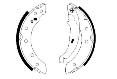 Комплект тормозных колодок HELLA 8DB355001571