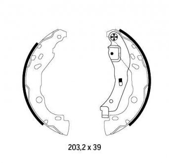 Комплект тормозных колодок HELLA 8DB355002-641 (фото 1)