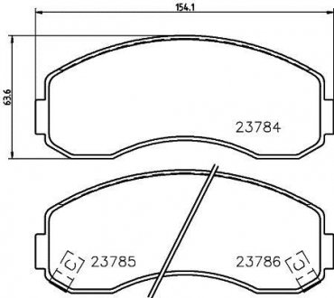 Комплект тормозных колодок, дисковый тормоз HELLA 8DB 355 010-131