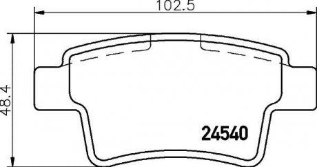 Тормозные колодки, дисковый тормоз (набор) HELLA 8DB355013361