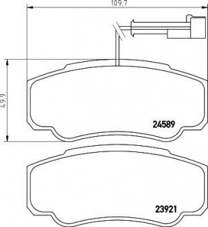 Комплект тормозных колодок, дисковый тормоз HELLA 8DB355013511 (фото 1)