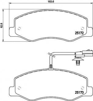 Комплект тормозных колодок, дисковый тормоз HELLA 8DB355015-311
