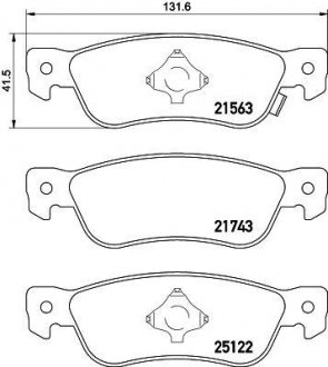 Комплект тормозных колодок, дисковый тормоз HELLA 8DB355016571 (фото 1)