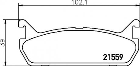 Комплект тормозных колодок, дисковый тормоз HELLA 8DB355016601