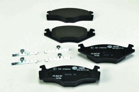 Тормозные колодки, дисковый тормоз (набор) HELLA 8DB355017521 (фото 1)