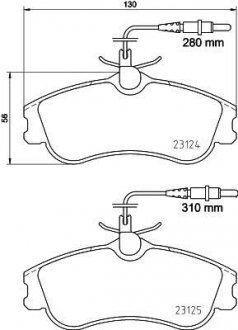 Комплект тормозных колодок, дисковый тормоз HELLA 8DB355018261