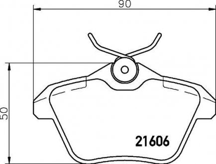 Комплект тормозных колодок, дисковый тормоз HELLA 8DB 355 018-291 (фото 1)