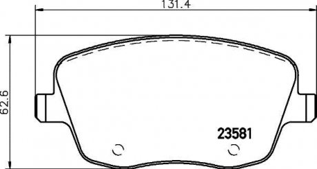 Тормозные колодки, дисковый тормоз (набор) HELLA 8DB355018801 (фото 1)