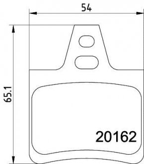 Комплект тормозных колодок, дисковый тормоз HELLA 8DB 355 019-011 (фото 1)