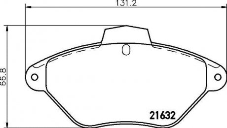 Комплект тормозных колодок, дисковый тормоз HELLA 8DB355019211 (фото 1)