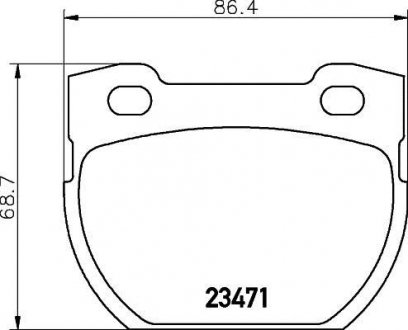 Тормозные колодки, дисковый тормоз (набор) HELLA 8DB355019231 (фото 1)