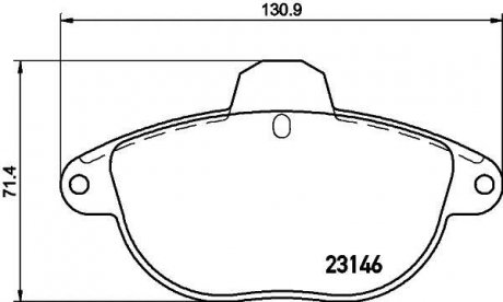 Комплект тормозных колодок, дисковый тормоз HELLA 8DB 355 019-281 (фото 1)