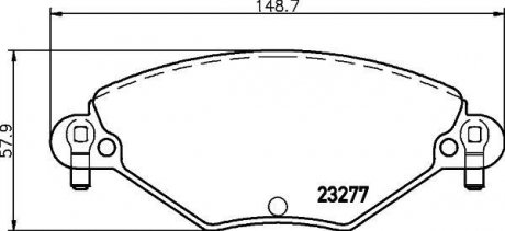 Тормозные колодки, дисковый тормоз (набор) HELLA 8DB355019411 (фото 1)