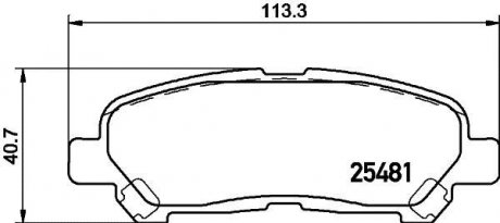 Комплект тормозных колодок, дисковый тормоз HELLA 8DB355020-131