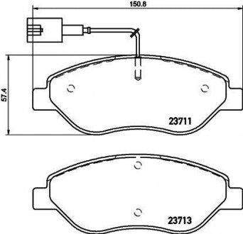 Тормозные колодки дисковые T2218 HELLA 8DB355020561 (фото 1)